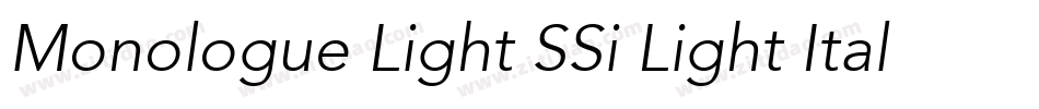 Monologue Light SSi Light Italic字体转换